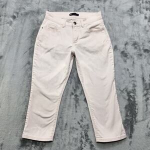 Lee Jeans Womens 4P PETITE Pink Easy Fit Mid Rise Straight Crop Capri Stretch